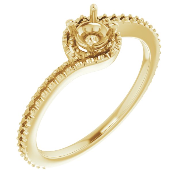 Halo-Style Bypass Engagement Ring