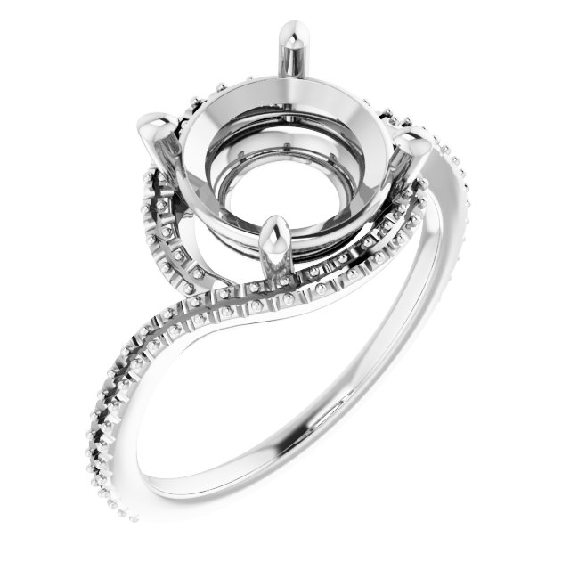 Halo-Style Bypass Engagement Ring