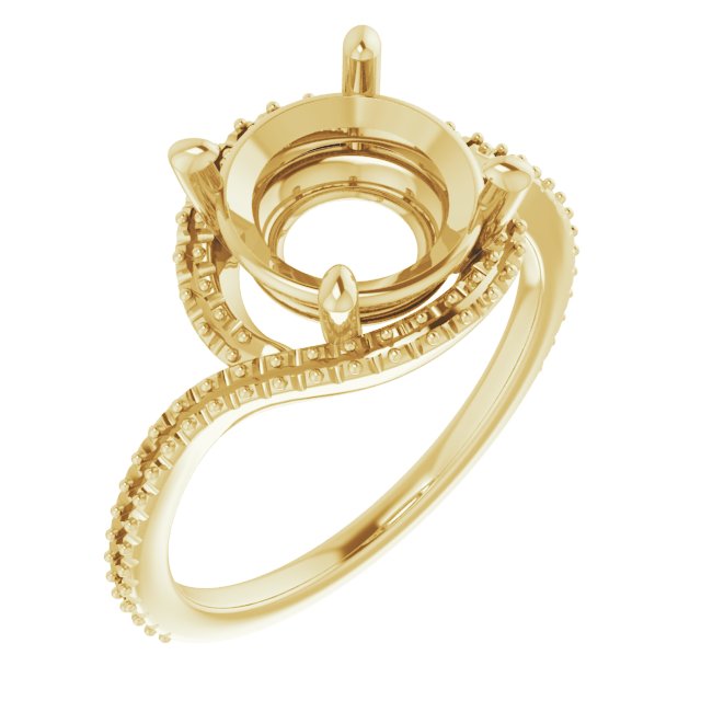 Halo-Style Bypass Engagement Ring