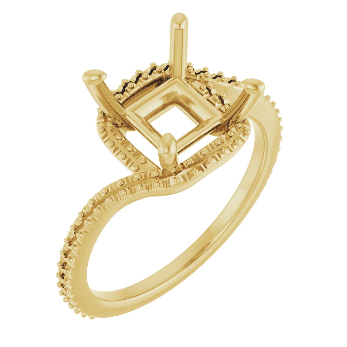 Halo-Style Bypass Engagement Ring