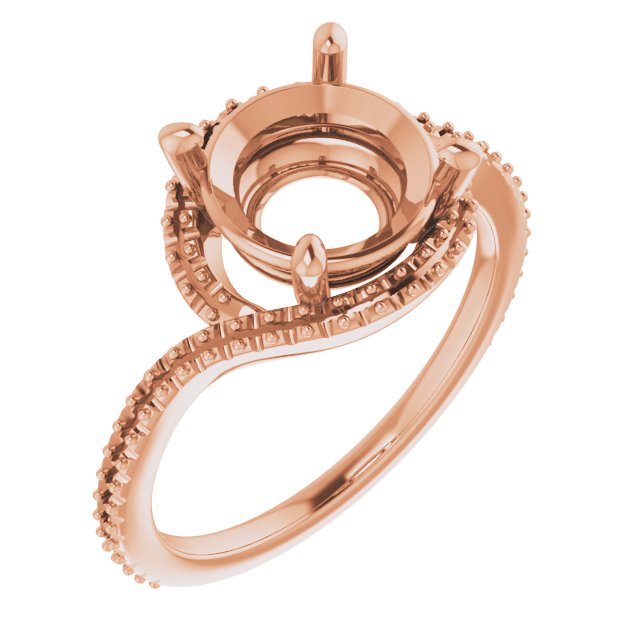 Halo-Style Bypass Engagement Ring