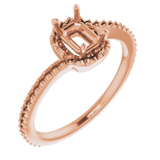 Halo-Style Bypass Engagement Ring