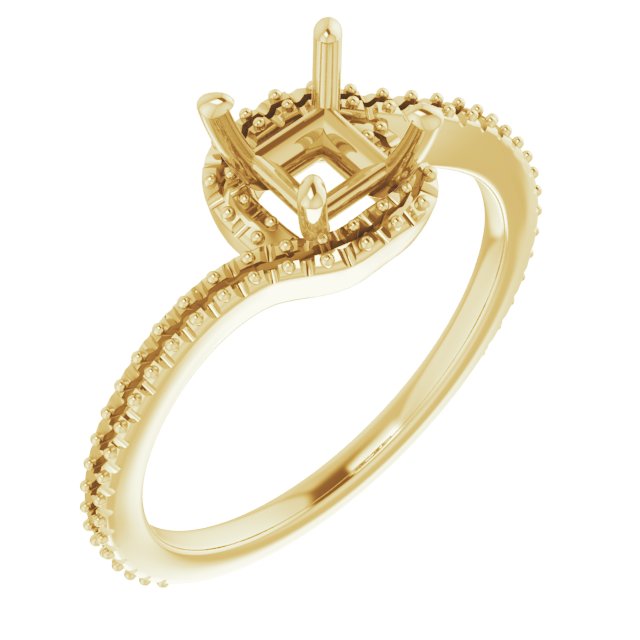 Halo-Style Bypass Engagement Ring