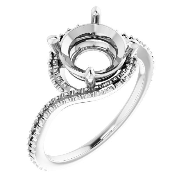 Halo-Style Bypass Engagement Ring