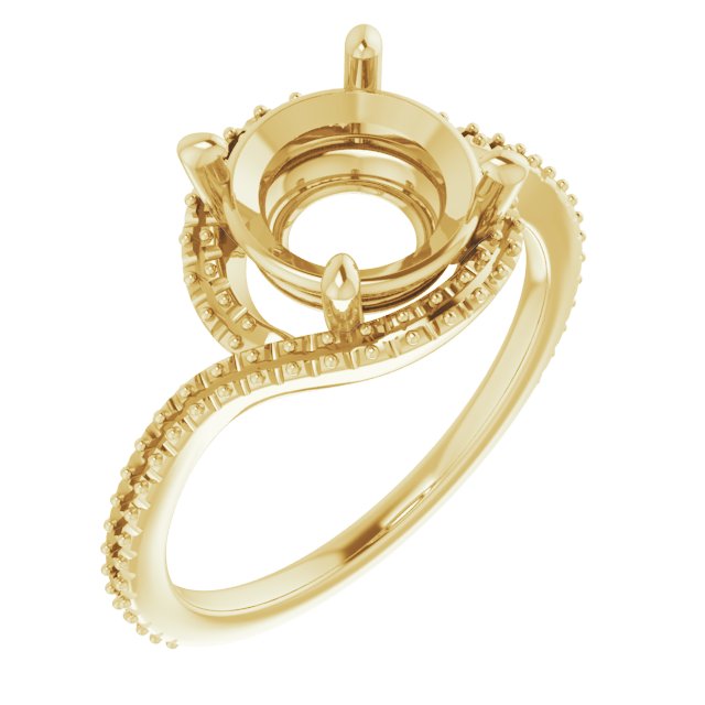 Halo-Style Bypass Engagement Ring