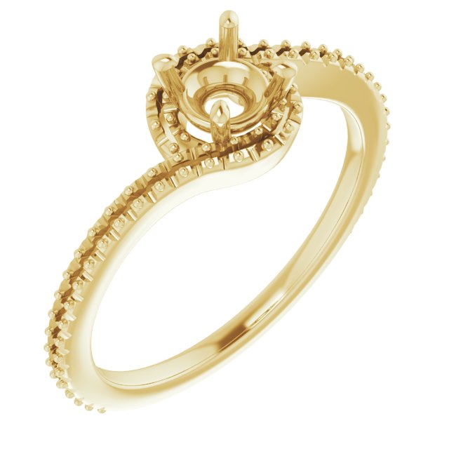 Halo-Style Bypass Engagement Ring