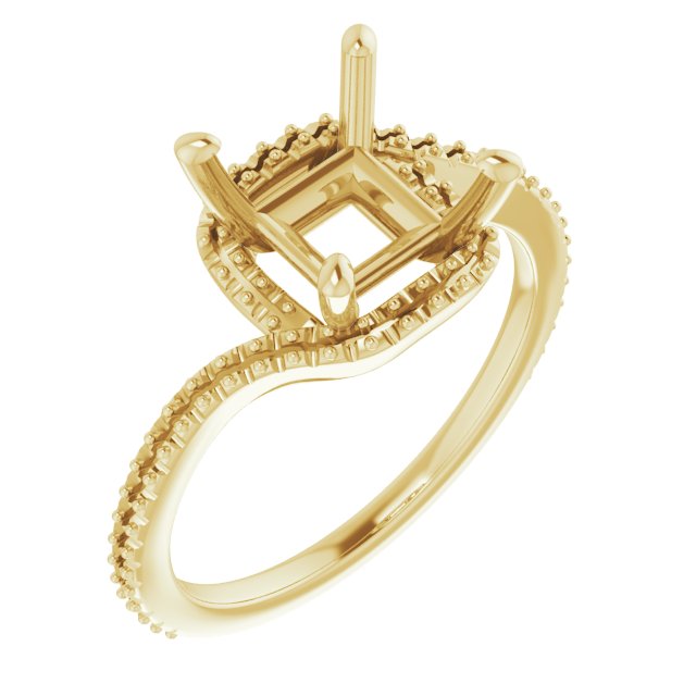 Halo-Style Bypass Engagement Ring