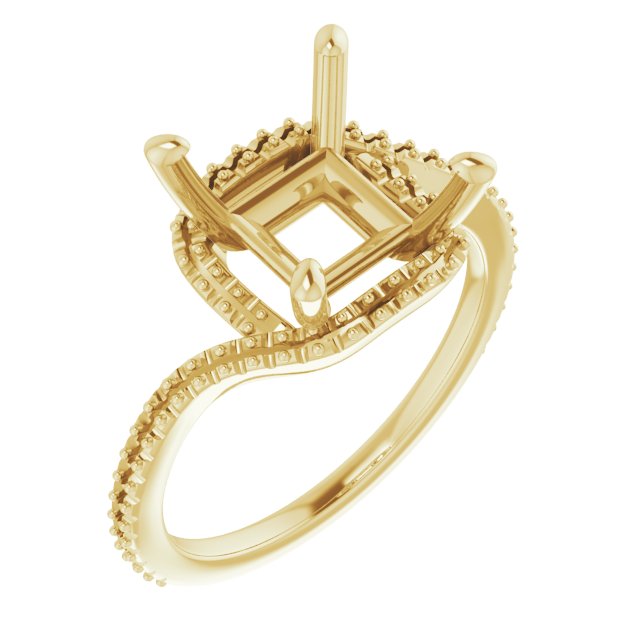 Halo-Style Bypass Engagement Ring