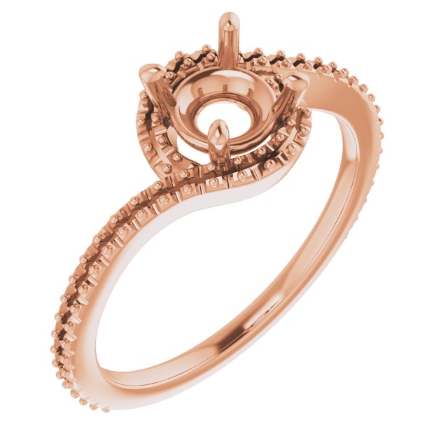 Halo-Style Bypass Engagement Ring
