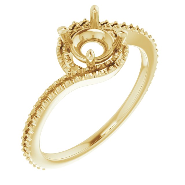 Halo-Style Bypass Engagement Ring