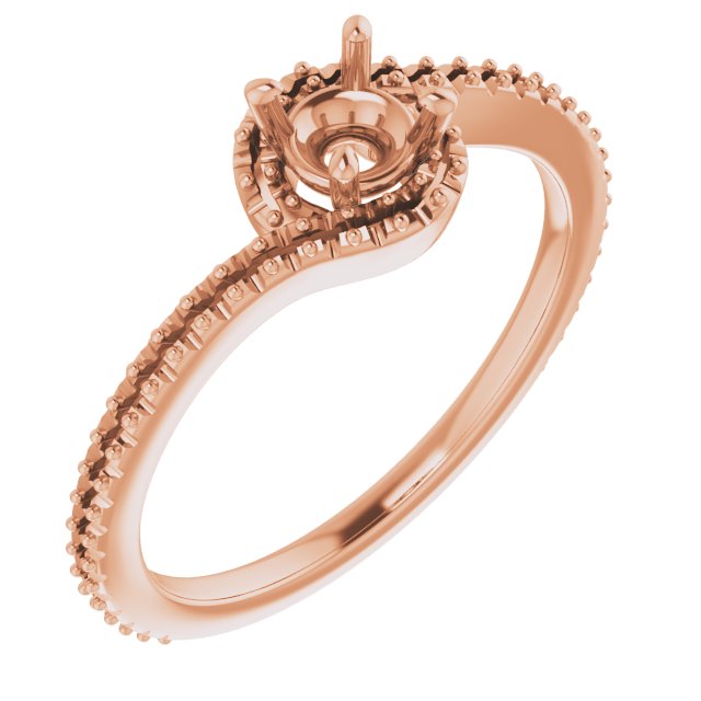 Halo-Style Bypass Engagement Ring