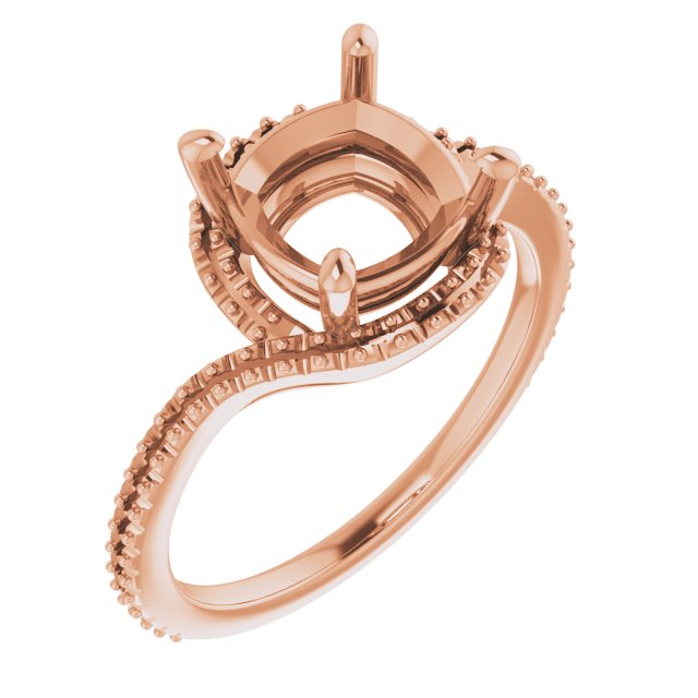 Halo-Style Bypass Engagement Ring