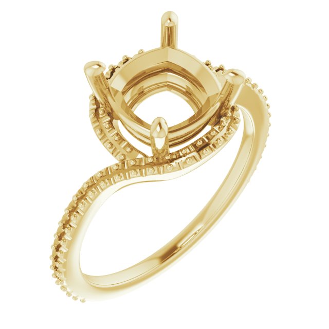 Halo-Style Bypass Engagement Ring