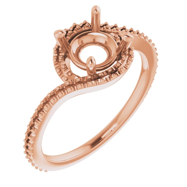 Halo-Style Bypass Engagement Ring