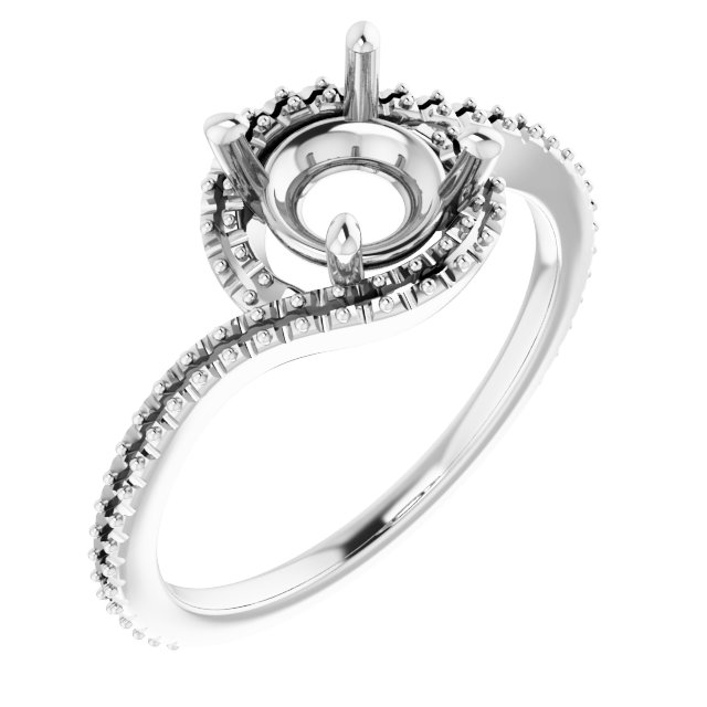 Halo-Style Bypass Engagement Ring