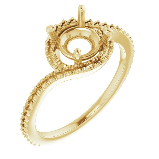 Halo-Style Bypass Engagement Ring