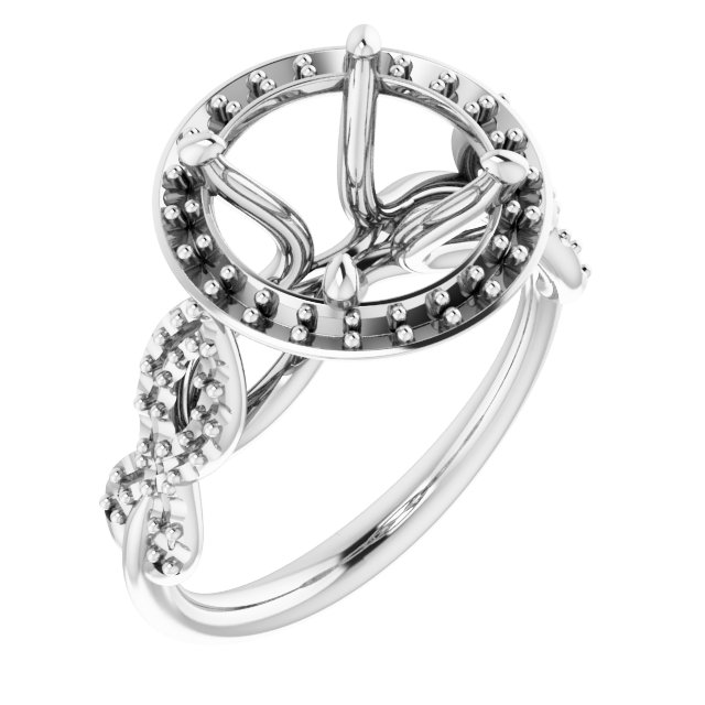 Halo-Style Infinity-Inspired Engagement Ring