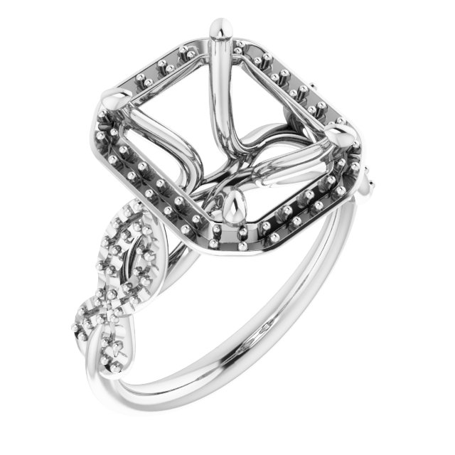 Halo-Style Infinity-Inspired Engagement Ring
