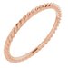 10K Rose 1.3 mm Skinny Rope Band Size 6.5