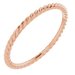 14K Rose 1.3 mm Skinny Rope Band Size 8.5