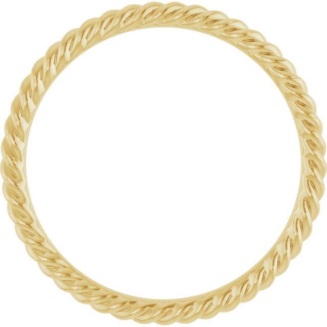 14K Yellow 1.5 mm Skinny Rope Band Size 7