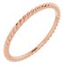 10K Rose 1.5 mm Skinny Rope Band Size 7