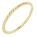 18K Yellow 1.3 mm Skinny Rope Band Size 7