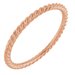 14K Rose 1.5 mm Skinny Rope Band Size 7