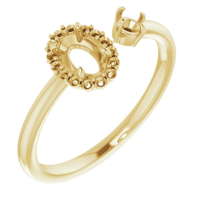 Accented Halo-Style Ring