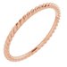 14K Rose 1.3 mm Skinny Rope Band Size 7.5