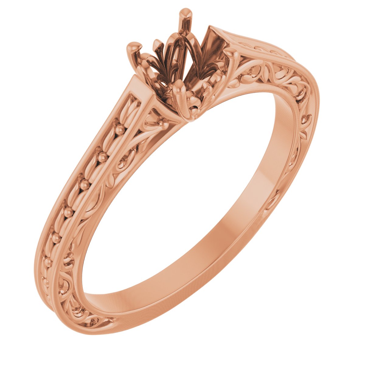 Solitaire Sculptural Engagement Ring or Band