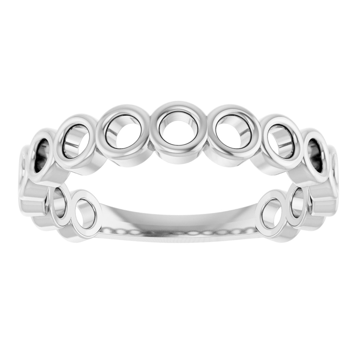 14K White Stackable Ring