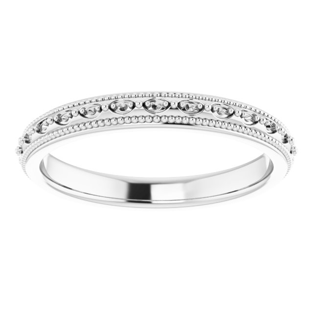 14K White .05 CTW Diamond Matching Band