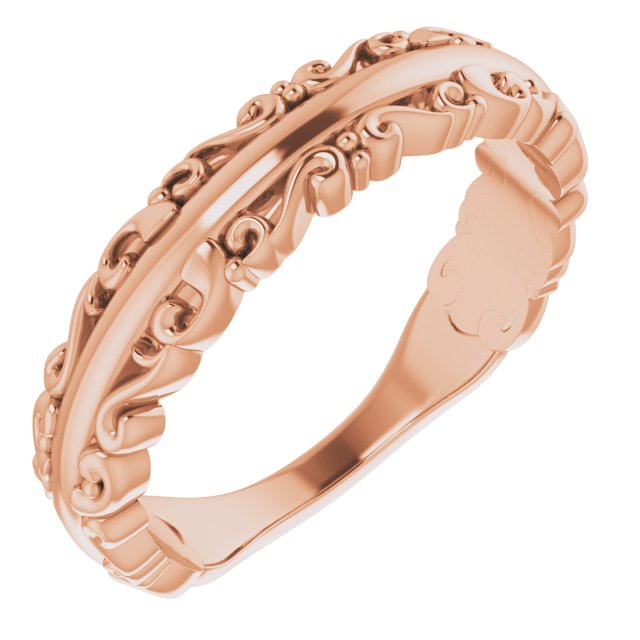 14K Rose Stackable Ring