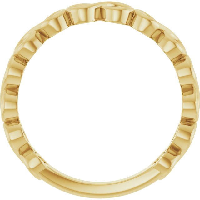 14K Yellow Infinity Stackable Ring