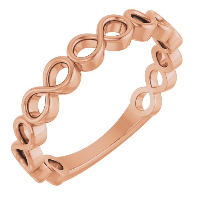 14K Rose Infinity Stackable Ring