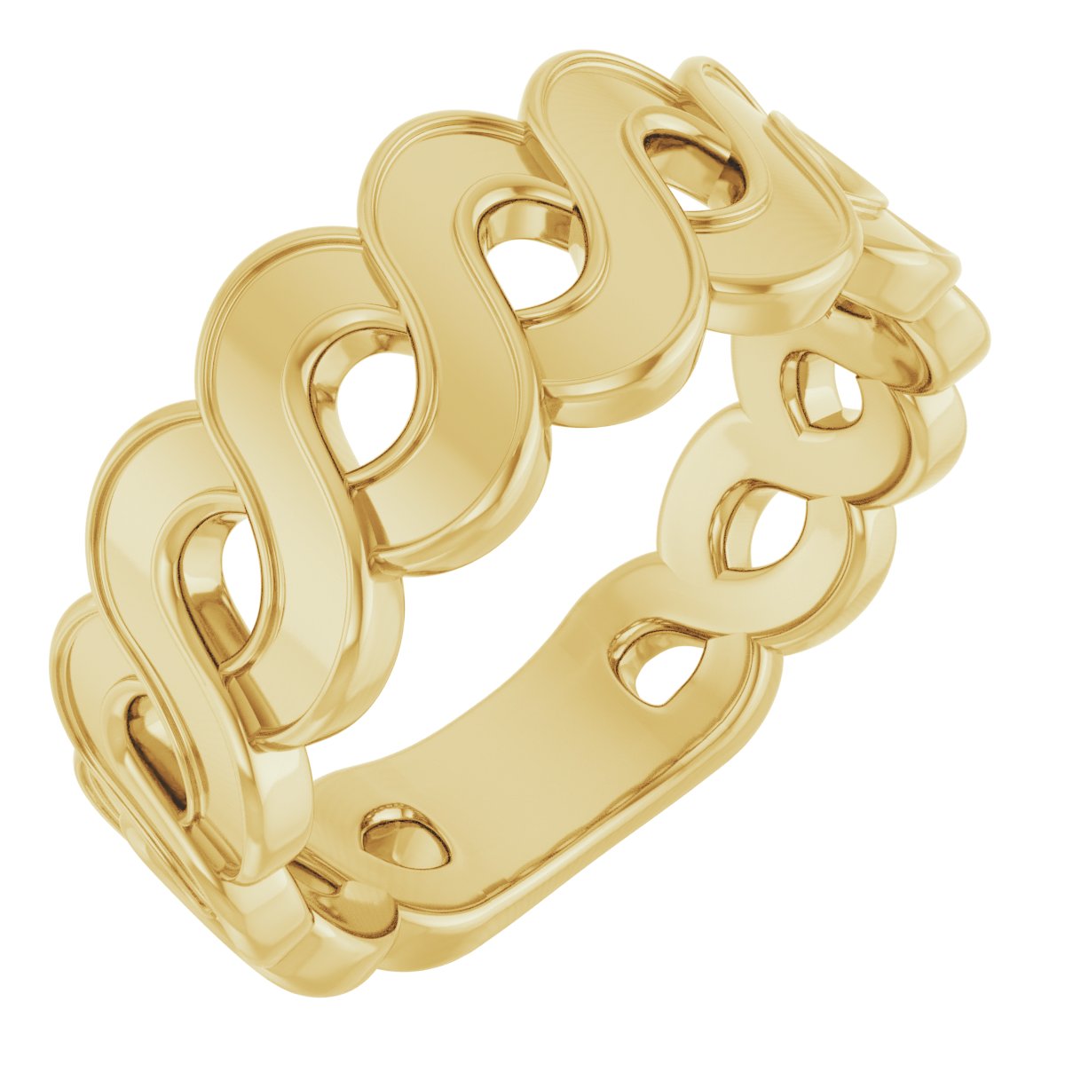 14K Yellow Wave Ring