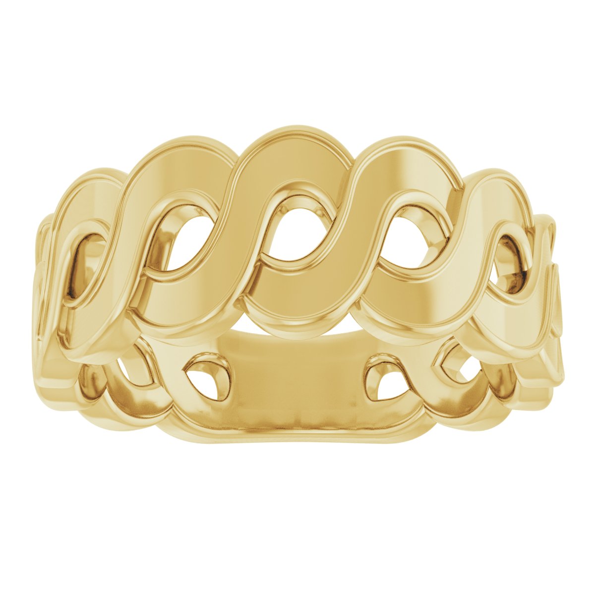 14K Yellow Wave Ring