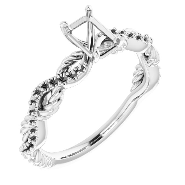 Accented Twisted Engagement Ring