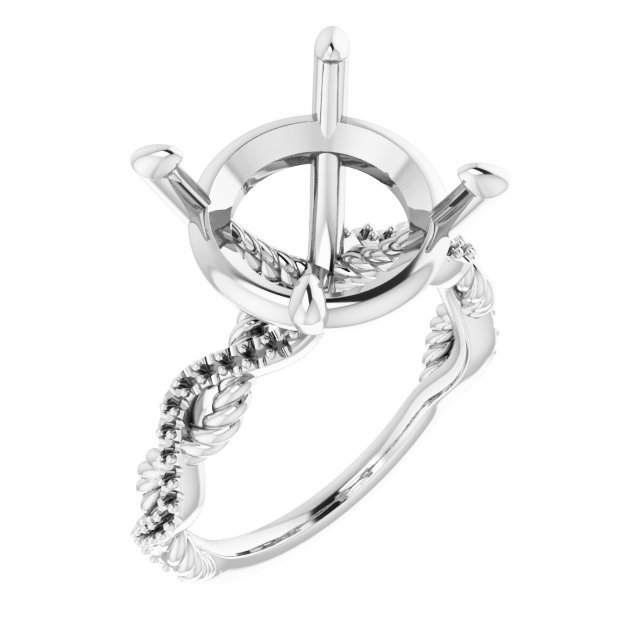 Accented Twisted Engagement Ring