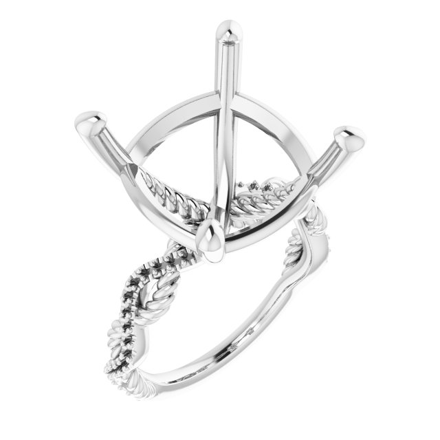 Accented Twisted Engagement Ring