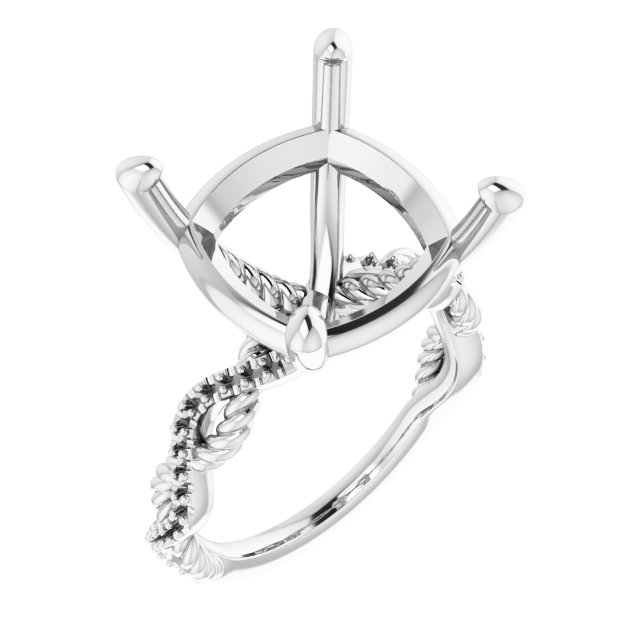 Accented Twisted Engagement Ring