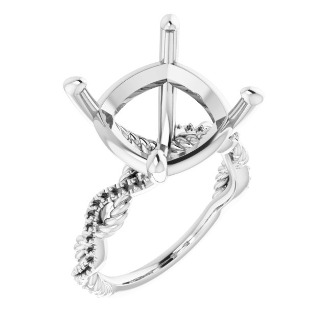 Accented Twisted Engagement Ring