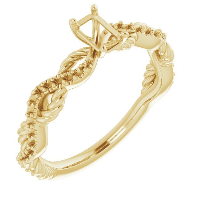 Accented Twisted Engagement Ring
