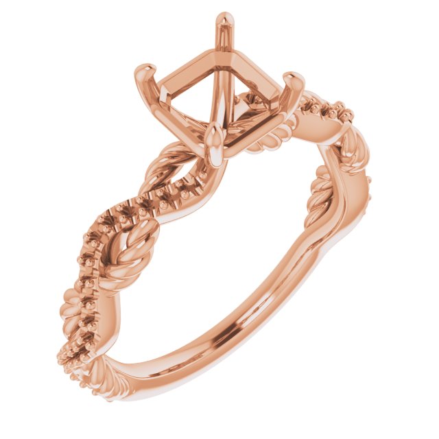 Accented Twisted Engagement Ring