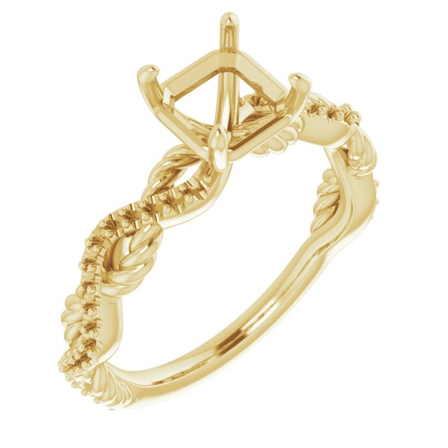 Accented Twisted Engagement Ring