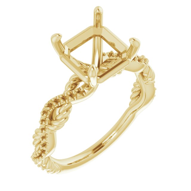 Accented Twisted Engagement Ring