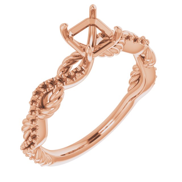 Accented Twisted Engagement Ring