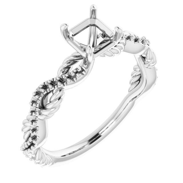 Accented Twisted Engagement Ring