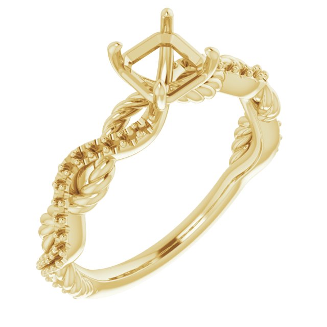 Accented Twisted Engagement Ring
